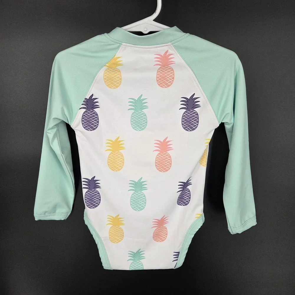Monica and Andy Kids Rash Guard Swimsuit 18-24 Months Pineapple Print